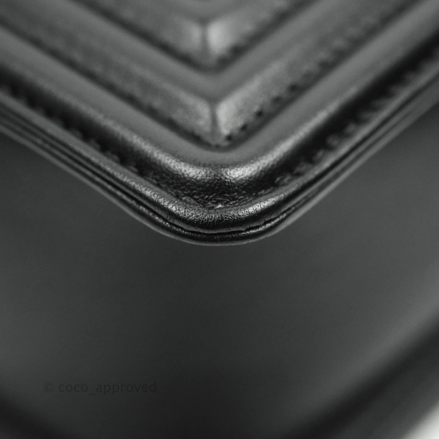 Chanel Quilted Medium Black Calfskin Boy Flap Ruthenium Hardware