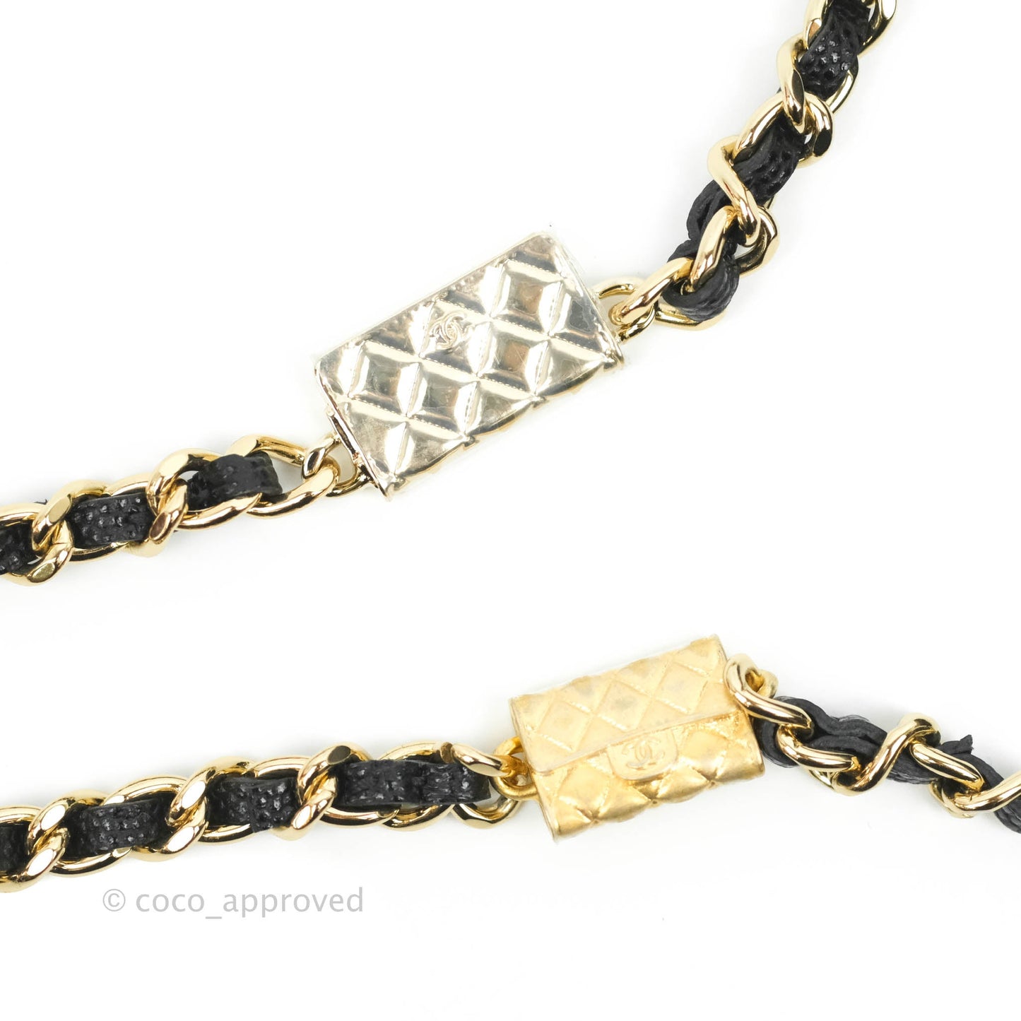 Chanel Quilted WOC Black Caviar Gold Hardware With Charms