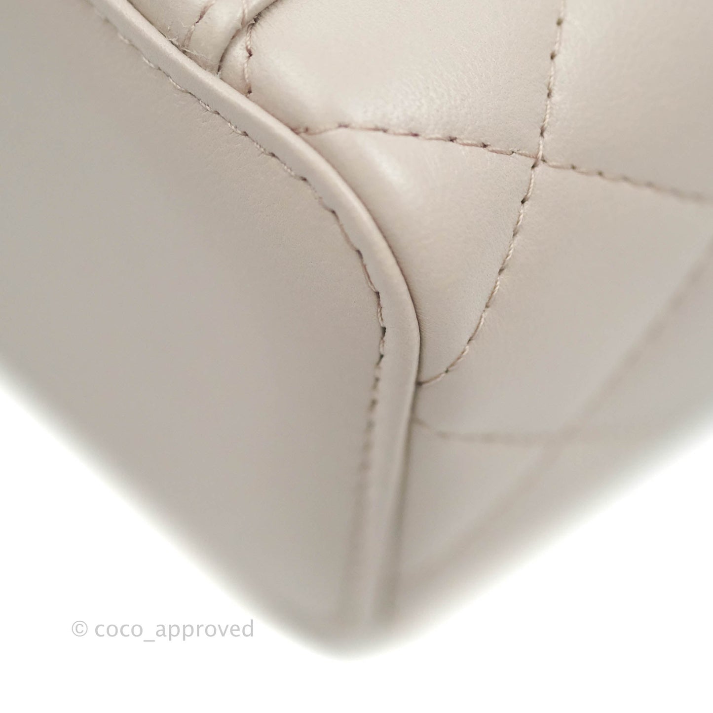 Chanel Classic Mini Pearl Crush Vanity With Chain Lilac Pink Lambskin Aged Gold Hardware