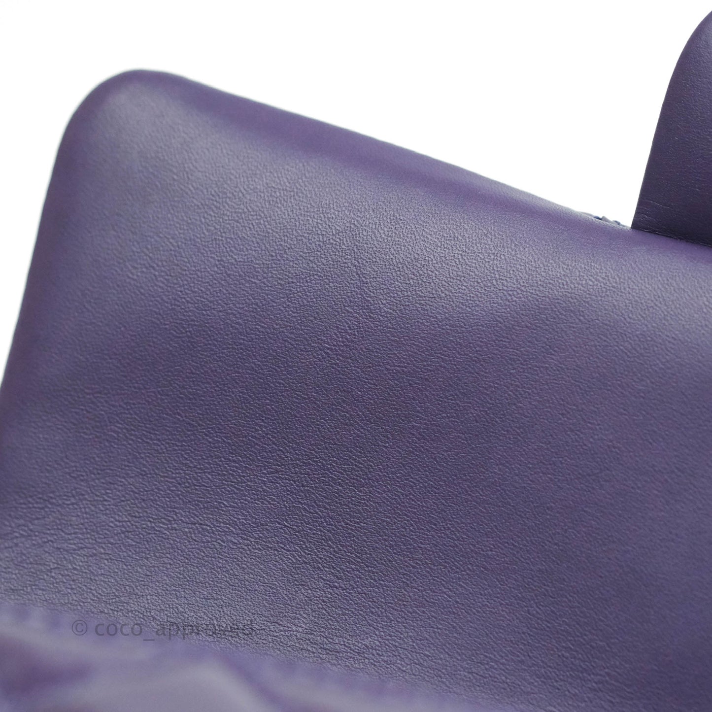 Chanel Quilted Mini Rectangular Flap Purple Patent Gun Metal