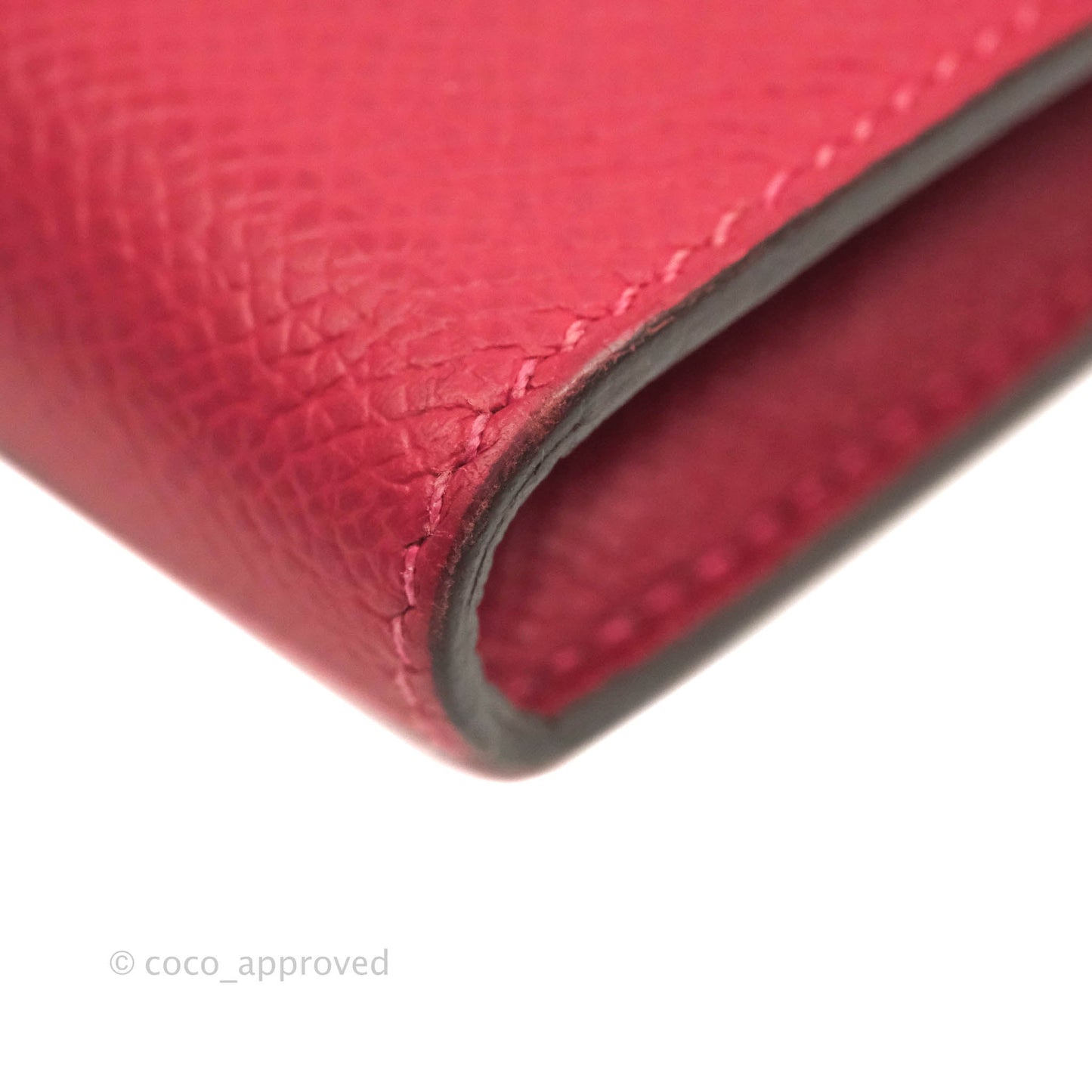 Hermès Kelly Wallet Red Epsom Palladium Hardware