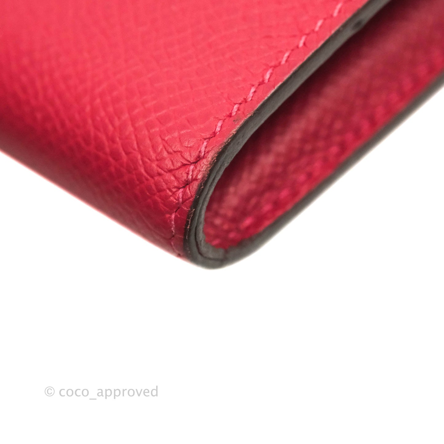 Hermès Kelly Wallet Red Epsom Palladium Hardware