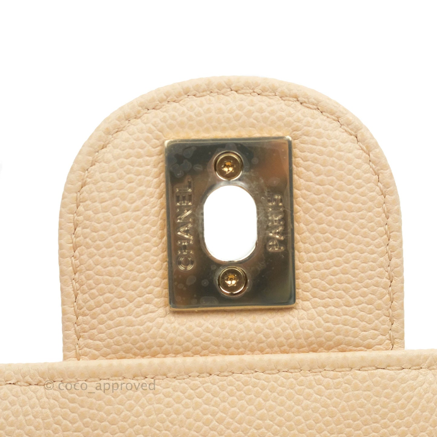 Chanel Quilted Small Like The Wallet Flap Light Beige Caviar Light Gold Hardware 22C