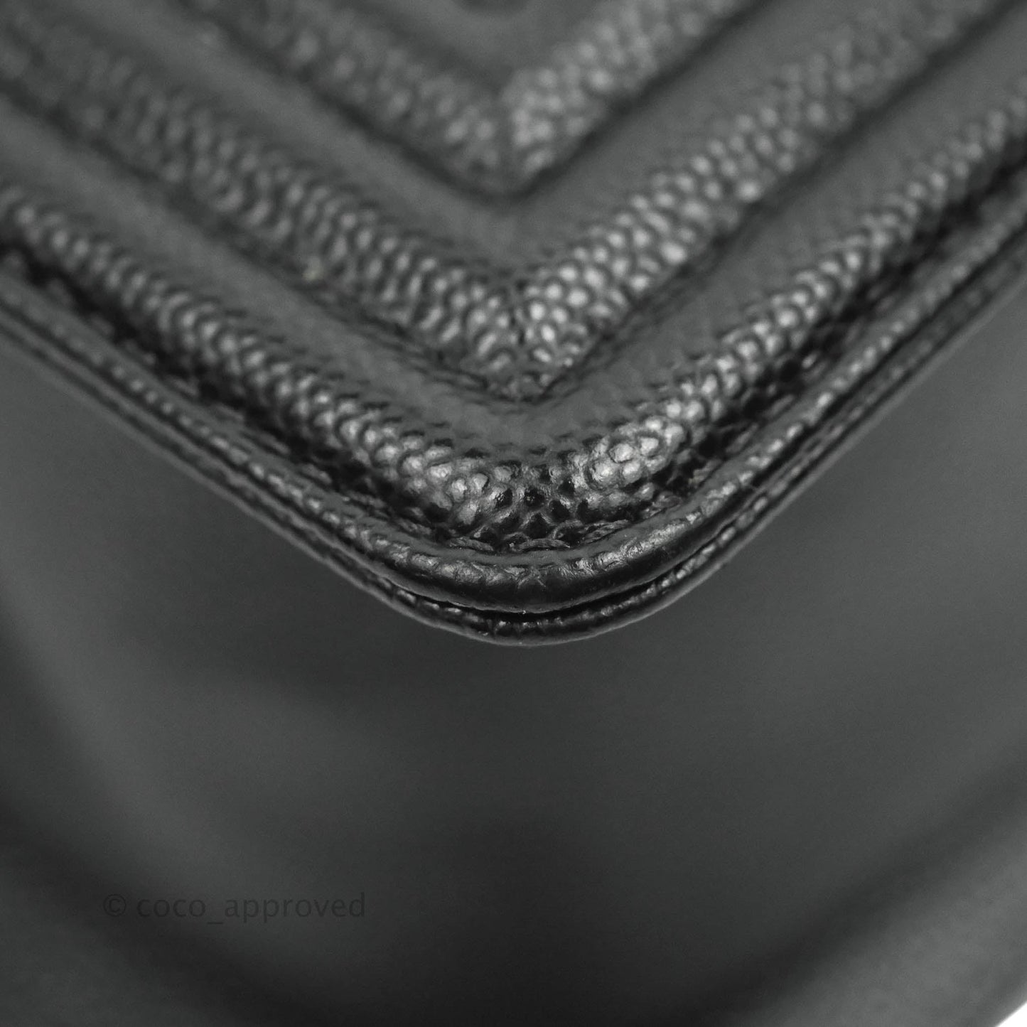 Chanel Medium Quilted Boy Black Caviar Aged Gold Hardware