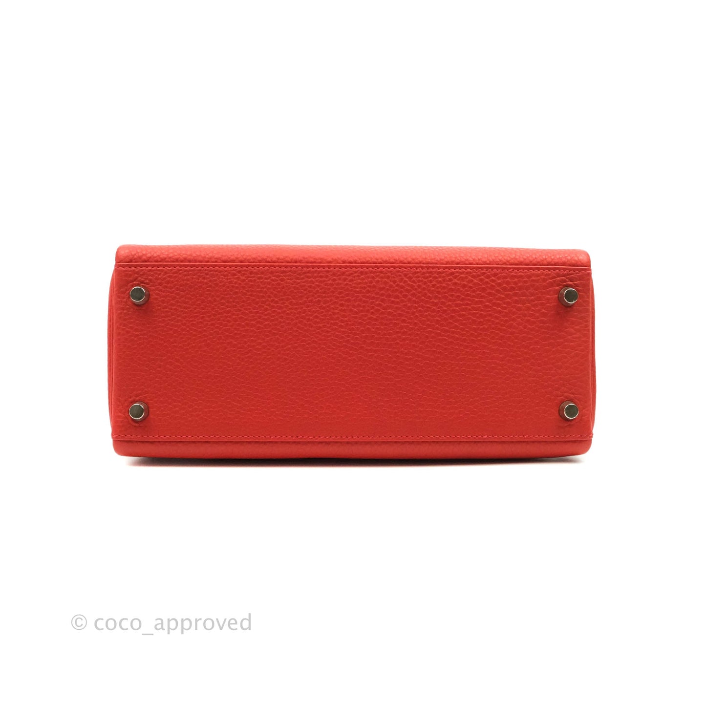 Hermès Kelly 28 Retourne Taurillon Red Clemence Palladium Hardware