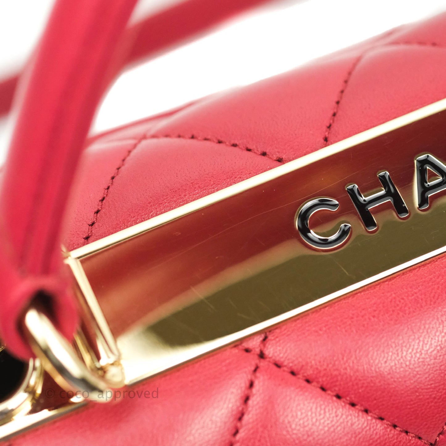 Chanel Small Quilted Trendy CC Red Lambskin Gold Hardware