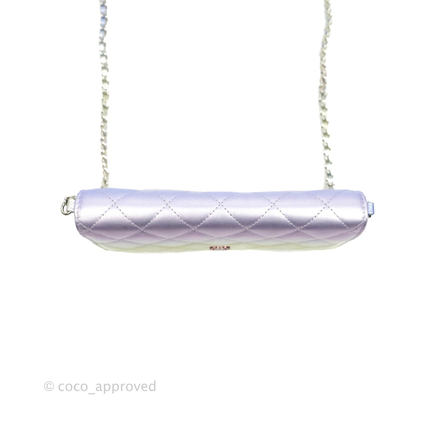 Chanel Quilted Wallet on Chain WOC Metallic Rainbow Lambskin Rainbow Hardware