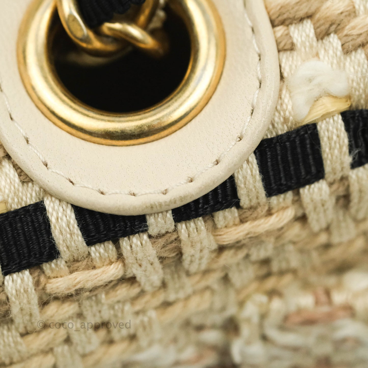 Chanel M/L Medium Flap Beige Tweed Chain Braid Aged Gold Hardware 19P