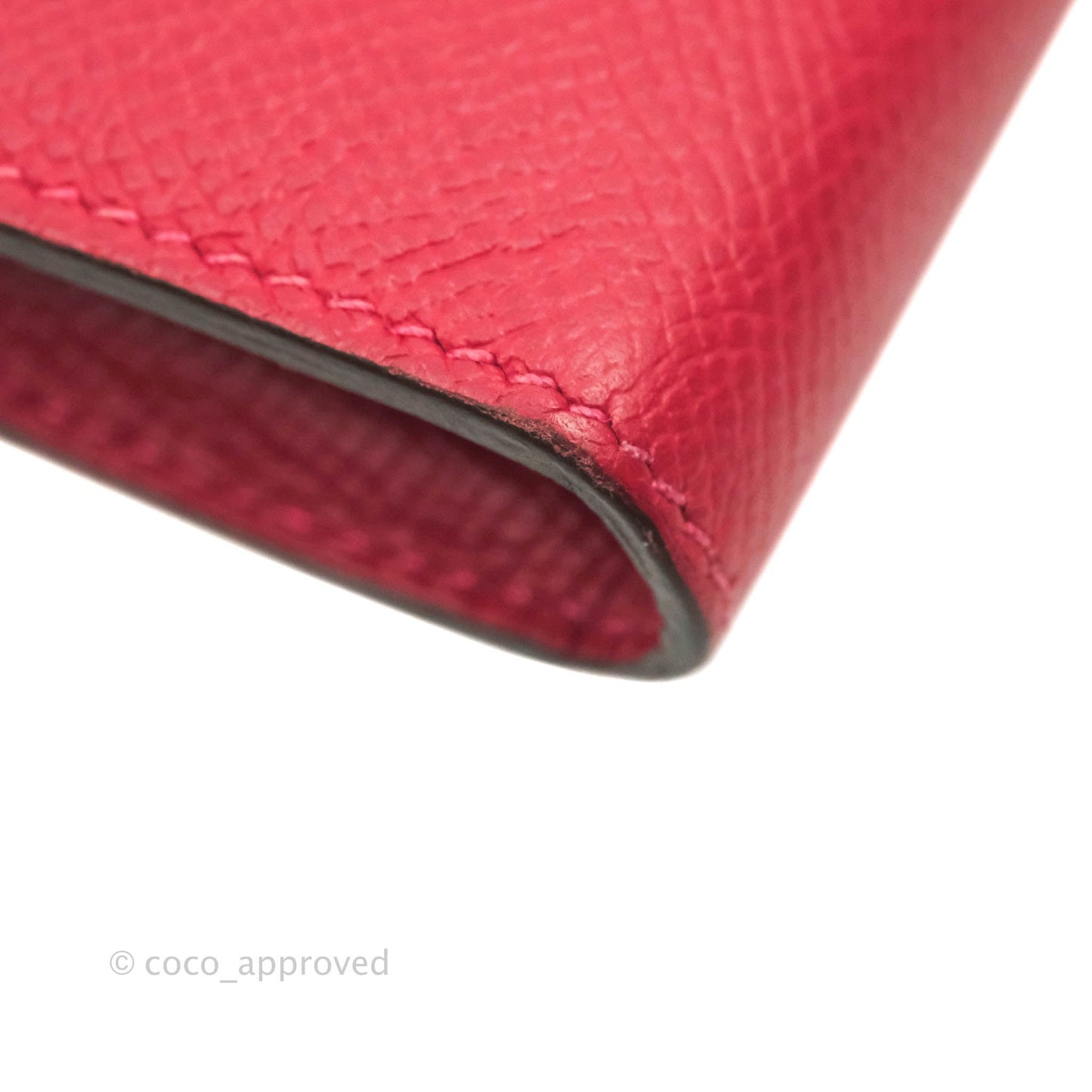 Hermès Kelly Wallet Red Epsom Palladium Hardware