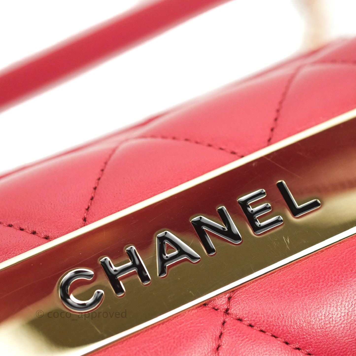 Chanel Small Quilted Trendy CC Red Lambskin Gold Hardware