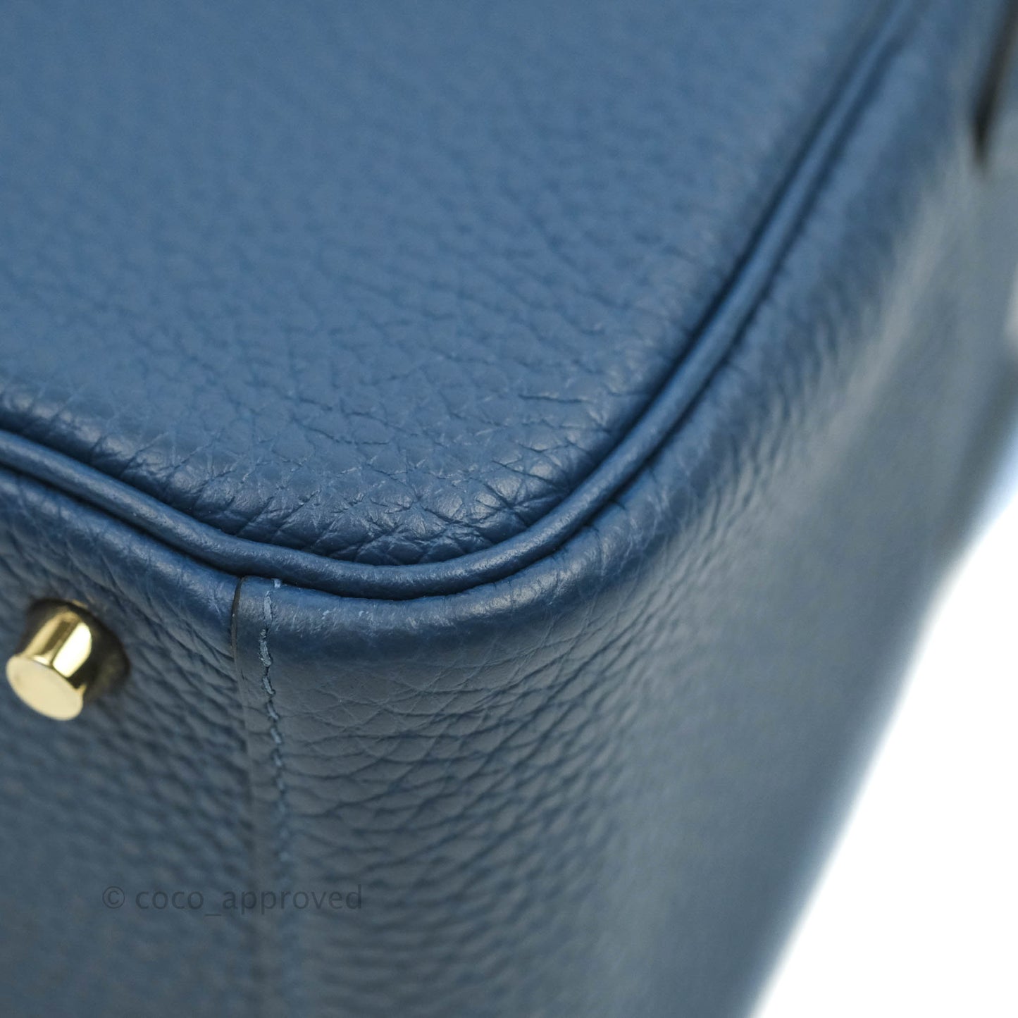 Hermès Mini Lindy 20 Deep Blue Clemence Gold Hardware