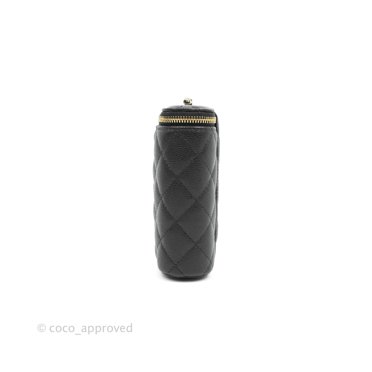 Chanel Classic Mini Vanity With Chain Black Caviar Gold Hardware