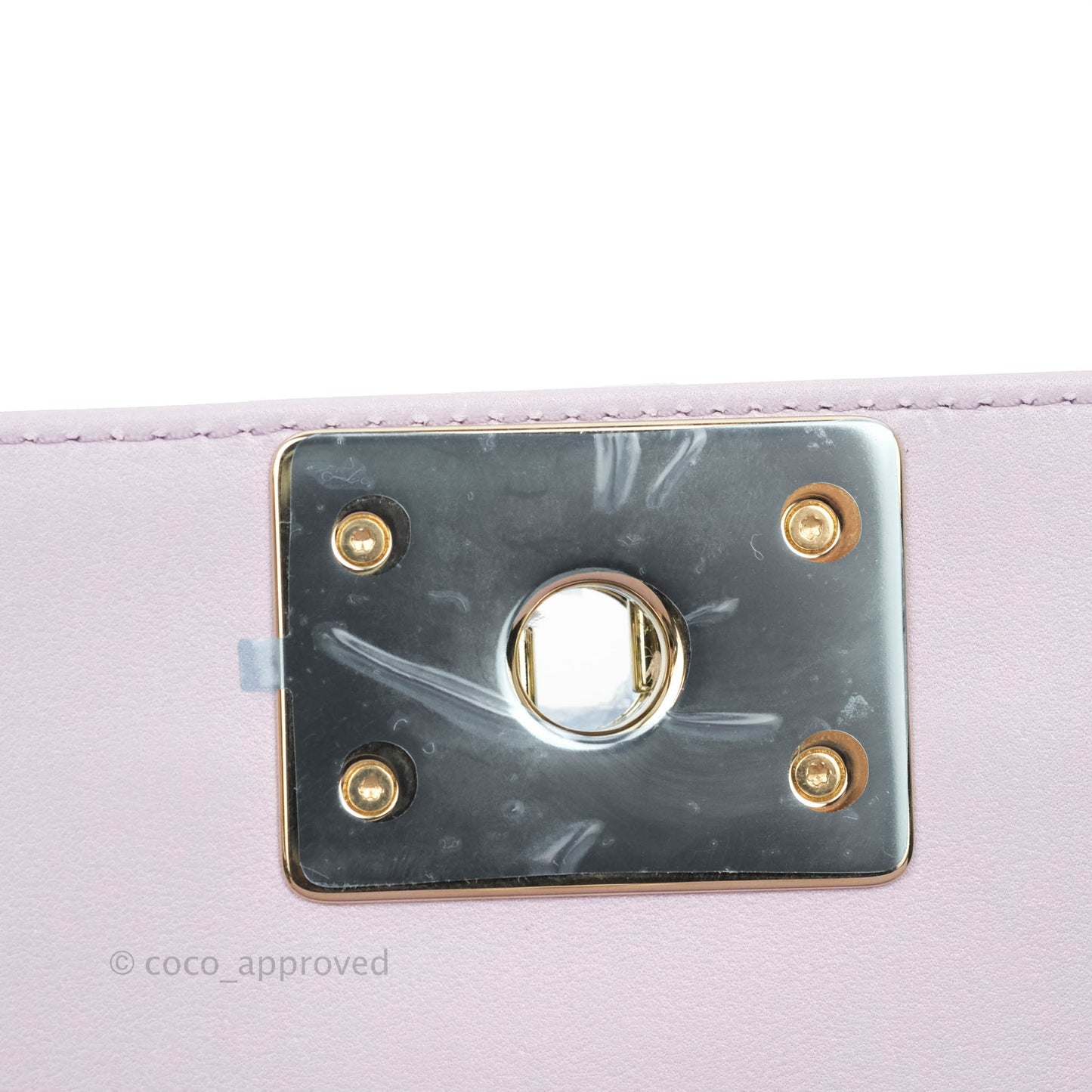 Chanel Quilted Medium Boy Iridescent Lilac Calfskin Light Gold Hardware
