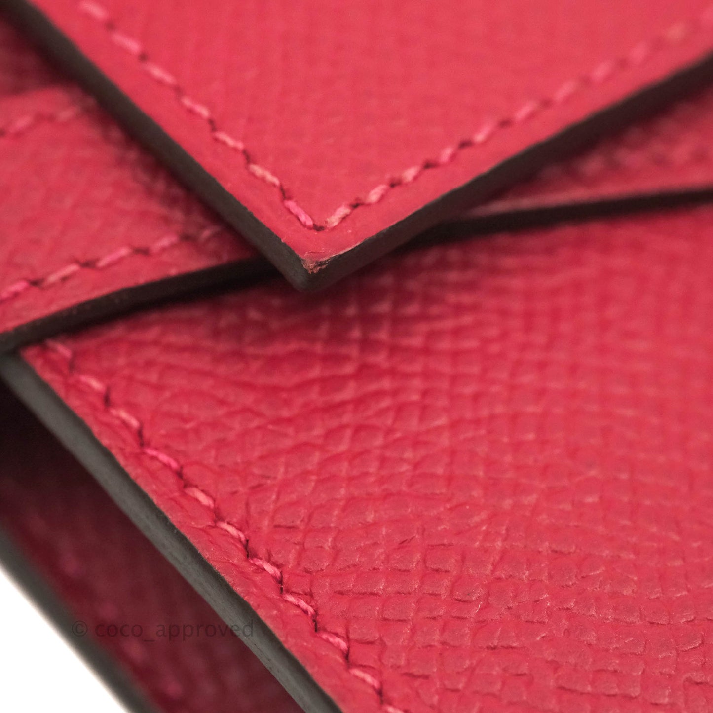 Hermès Kelly Wallet Red Epsom Palladium Hardware