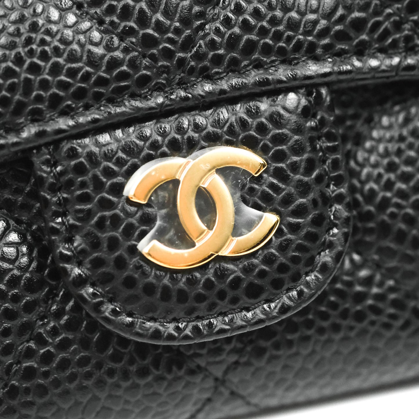 Chanel Classic Quilted Flap Card Holder Black Caviar Gold Hardware