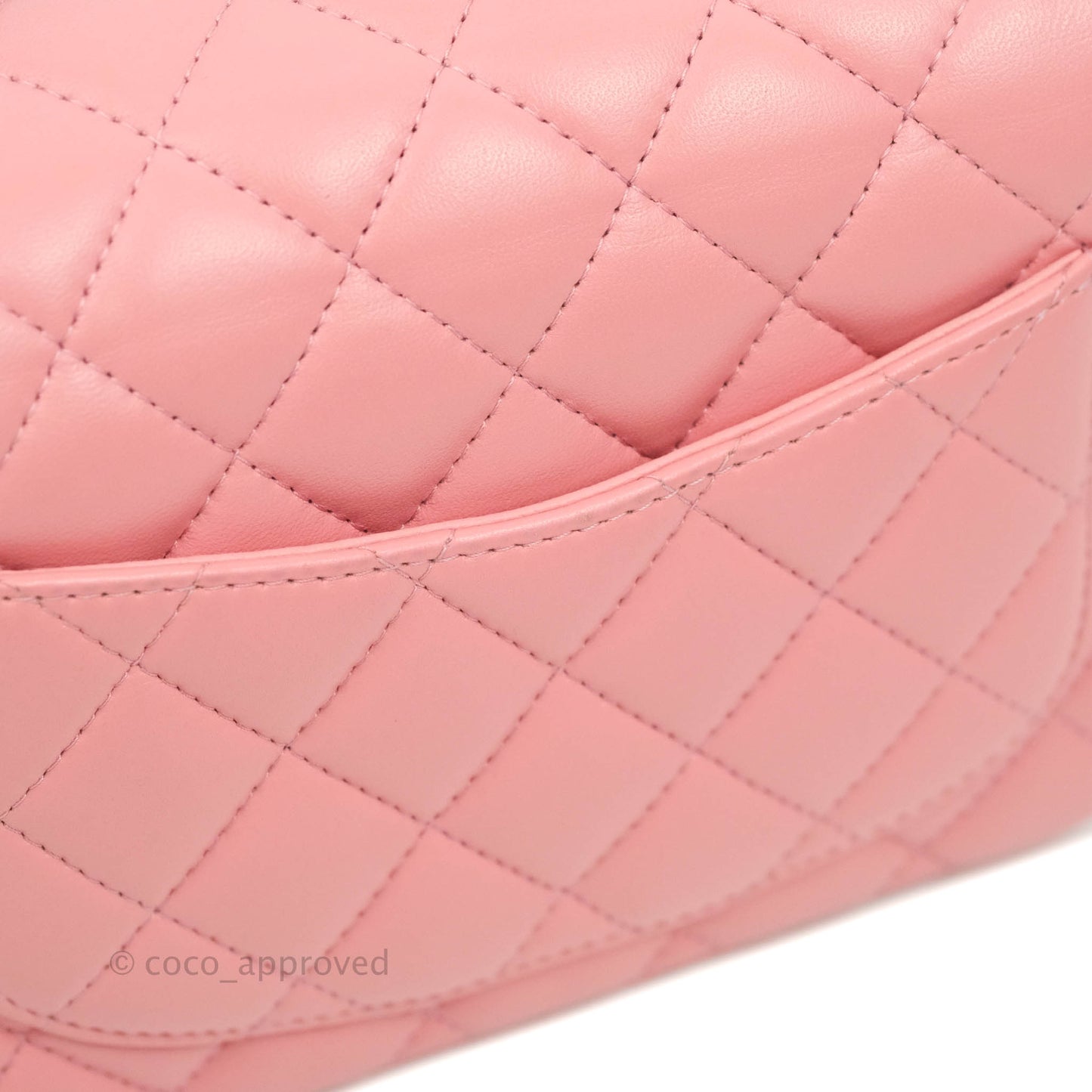 Chanel Quilted Mini Square Pink Lambskin Aged Gold Hardware 19S