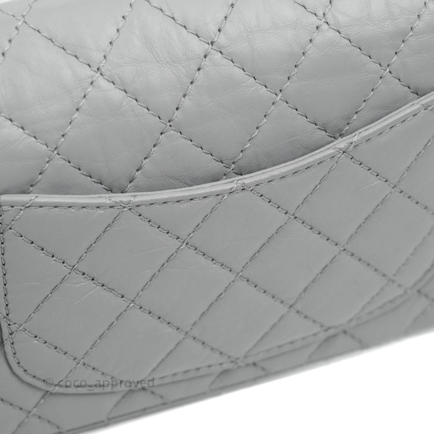 Chanel Mini Reissue 224 Grey Aged Calfskin Aged Gold Hardware