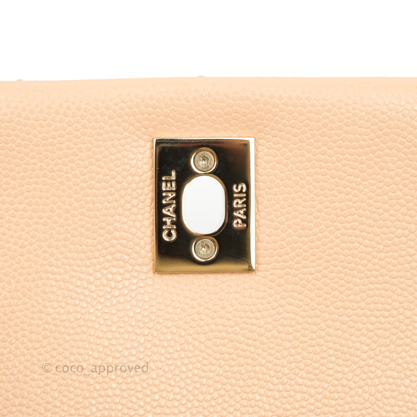 Chanel Mini Coco Handle Light Beige Pink Caviar Gold Hardware