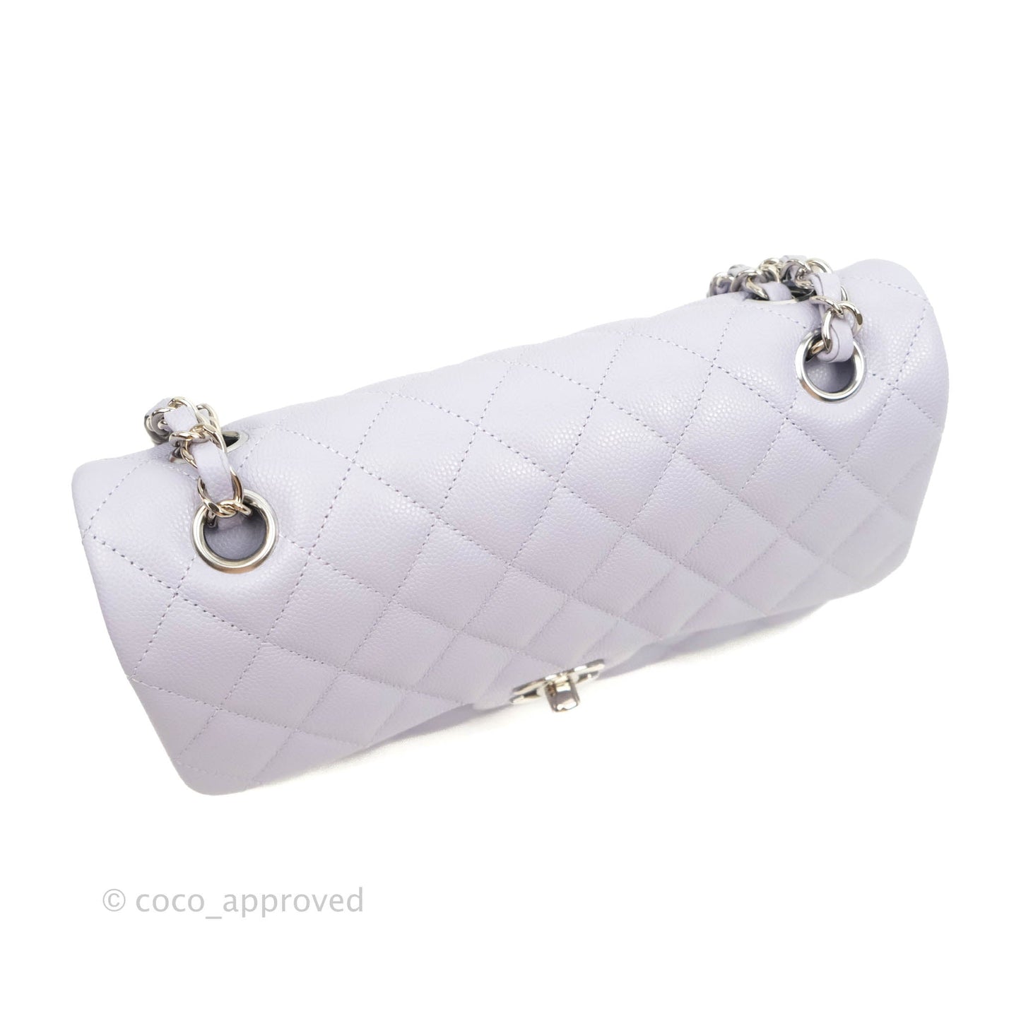 Chanel Classic Small S/M Flap Lilac Caviar Silver Hardware 21K