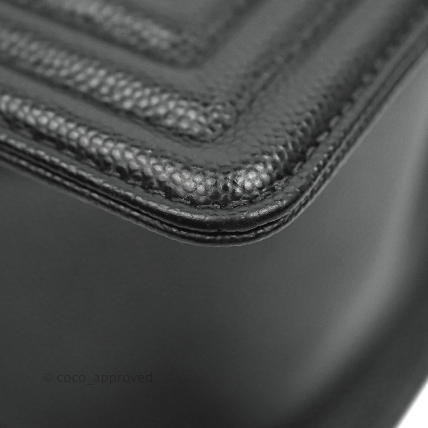 Chanel Medium Quilted Boy Black Caviar Aged Gold Hardware