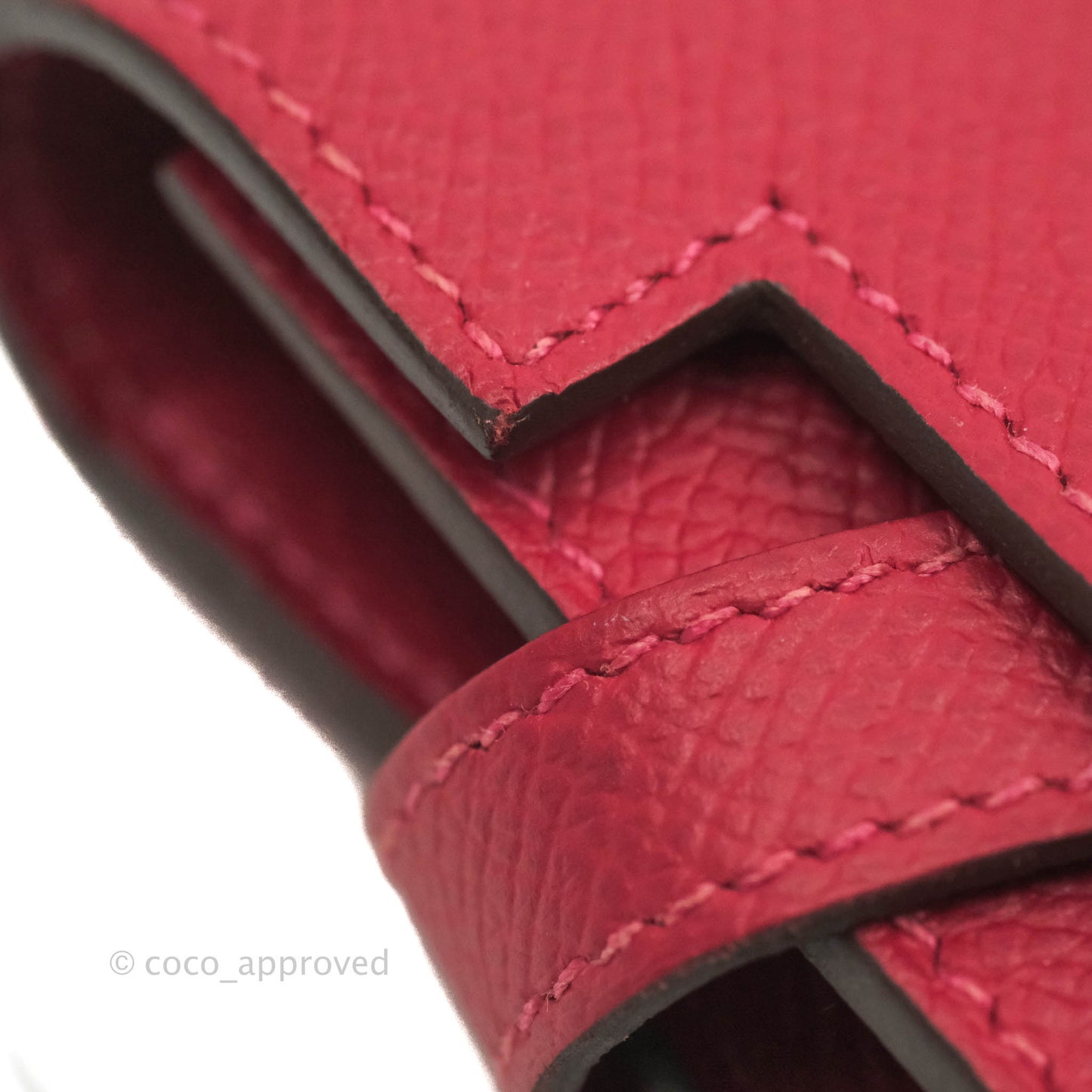 Hermès Kelly Wallet Red Epsom Palladium Hardware