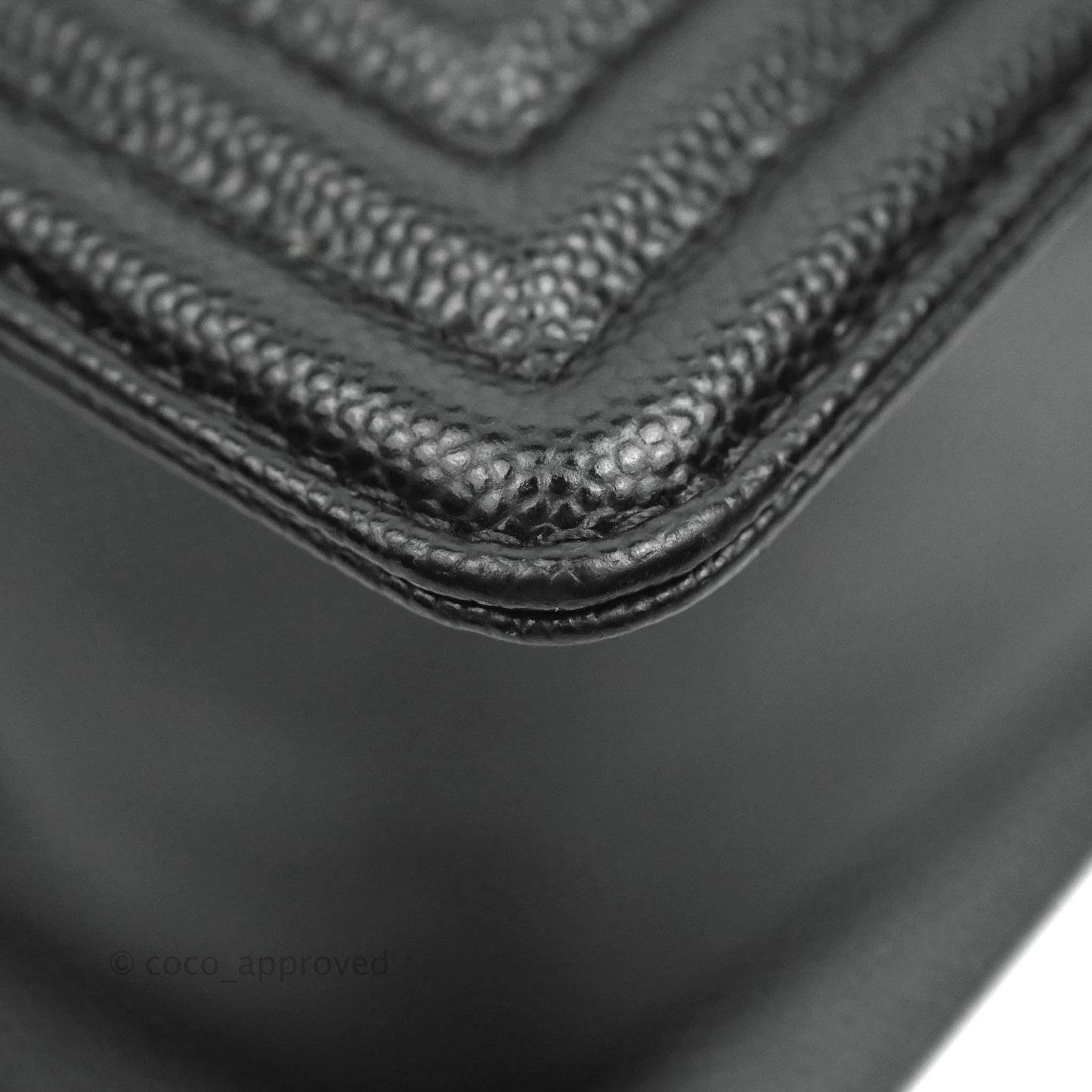 Chanel Medium Quilted Boy Black Caviar Aged Gold Hardware