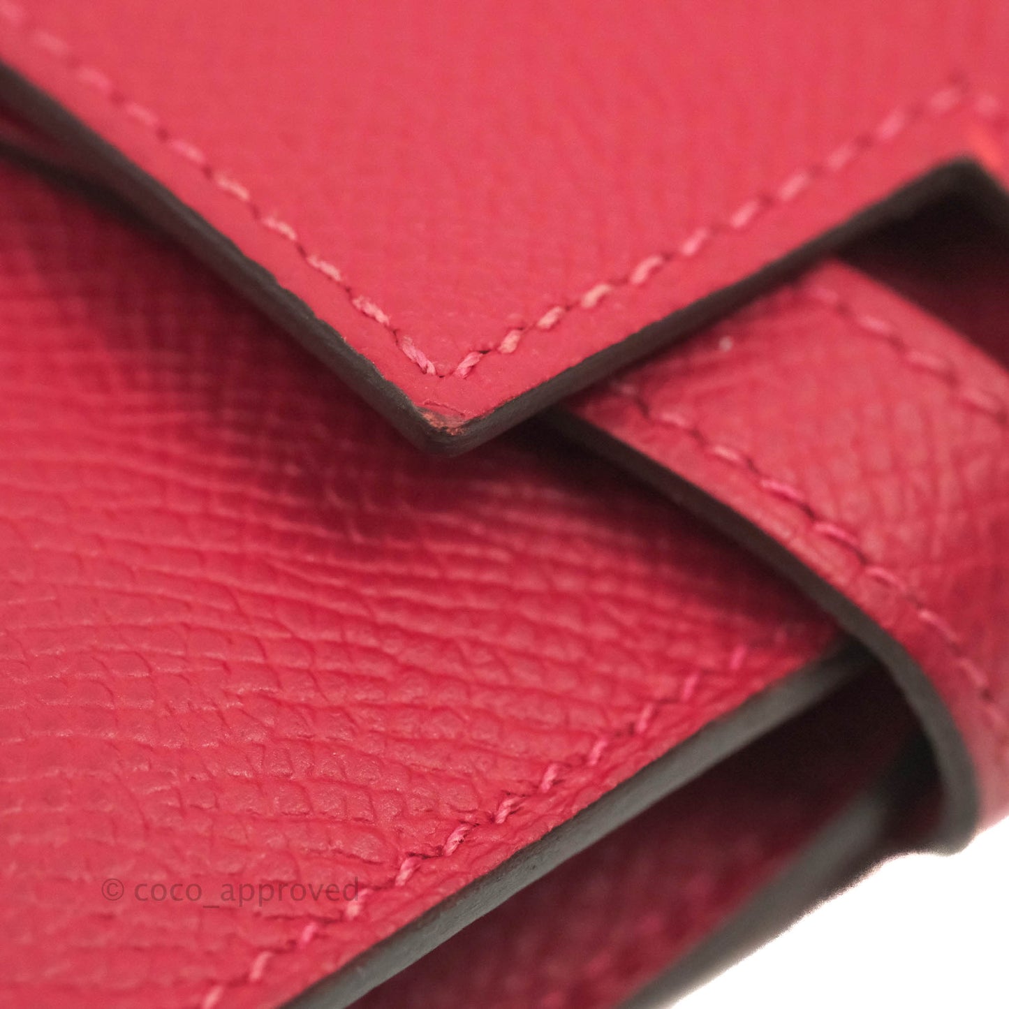 Hermès Kelly Wallet Red Epsom Palladium Hardware
