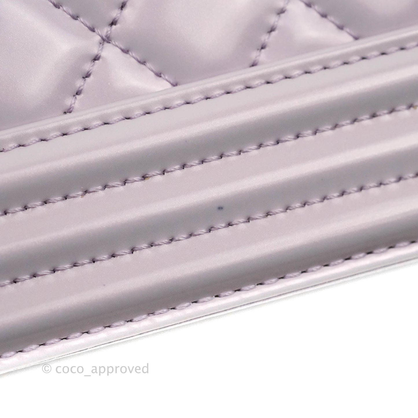 Chanel Quilted Medium Boy Iridescent Lilac Calfskin Light Gold Hardware
