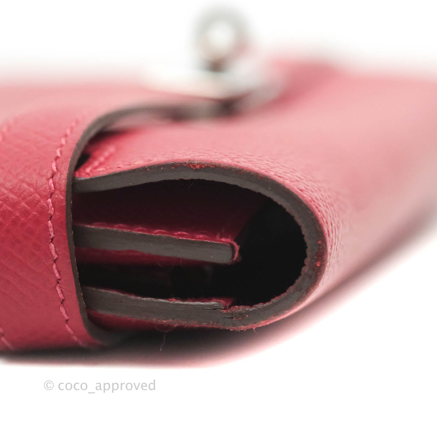Hermès Kelly Wallet Red Epsom Palladium Hardware