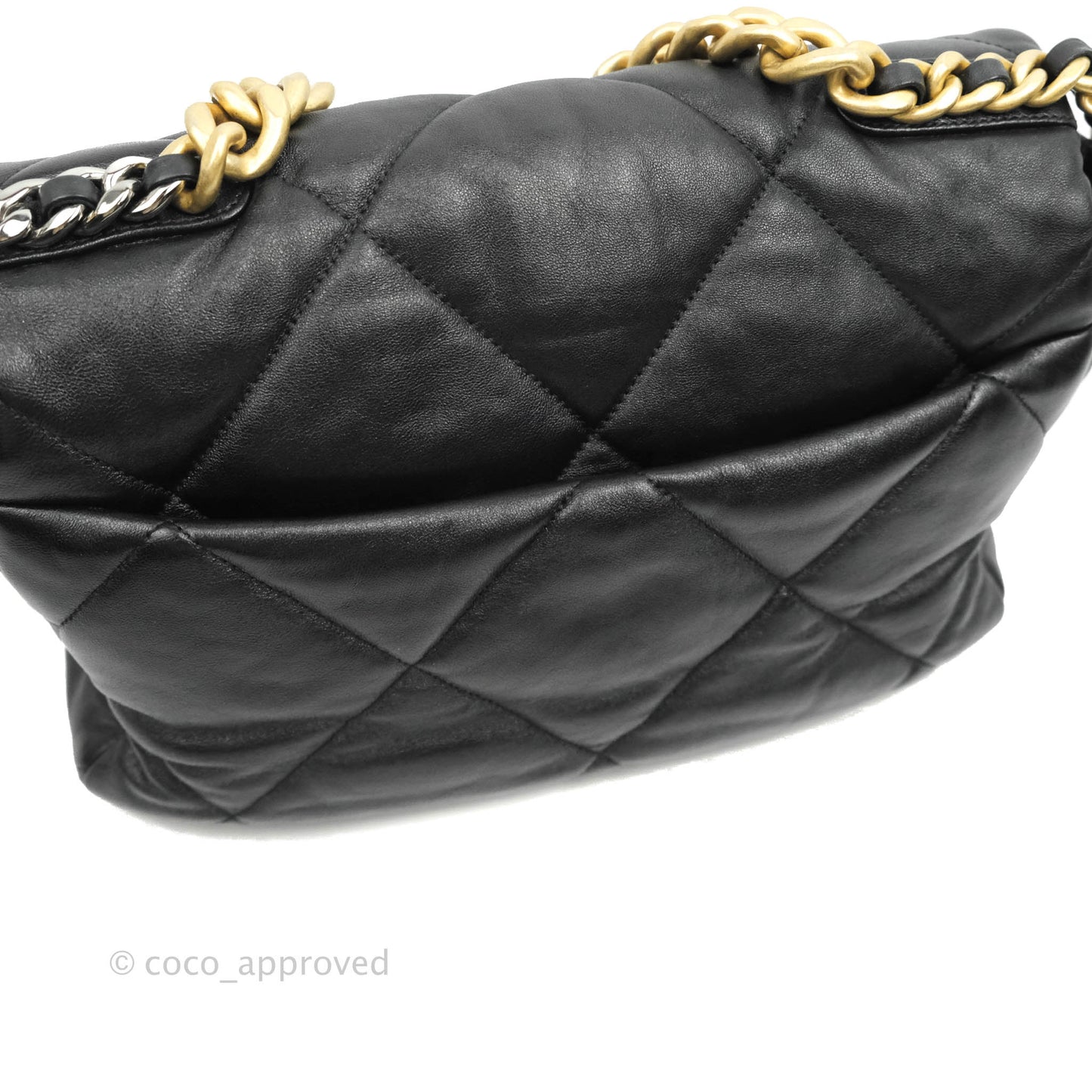 Chanel 19 Medium Black Goatskin Mixed Hardware