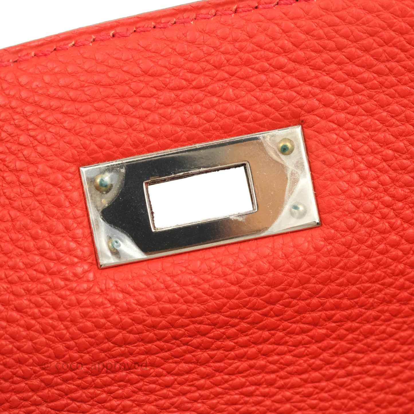 Hermès Kelly 28 Retourne Taurillon Red Clemence Palladium Hardware