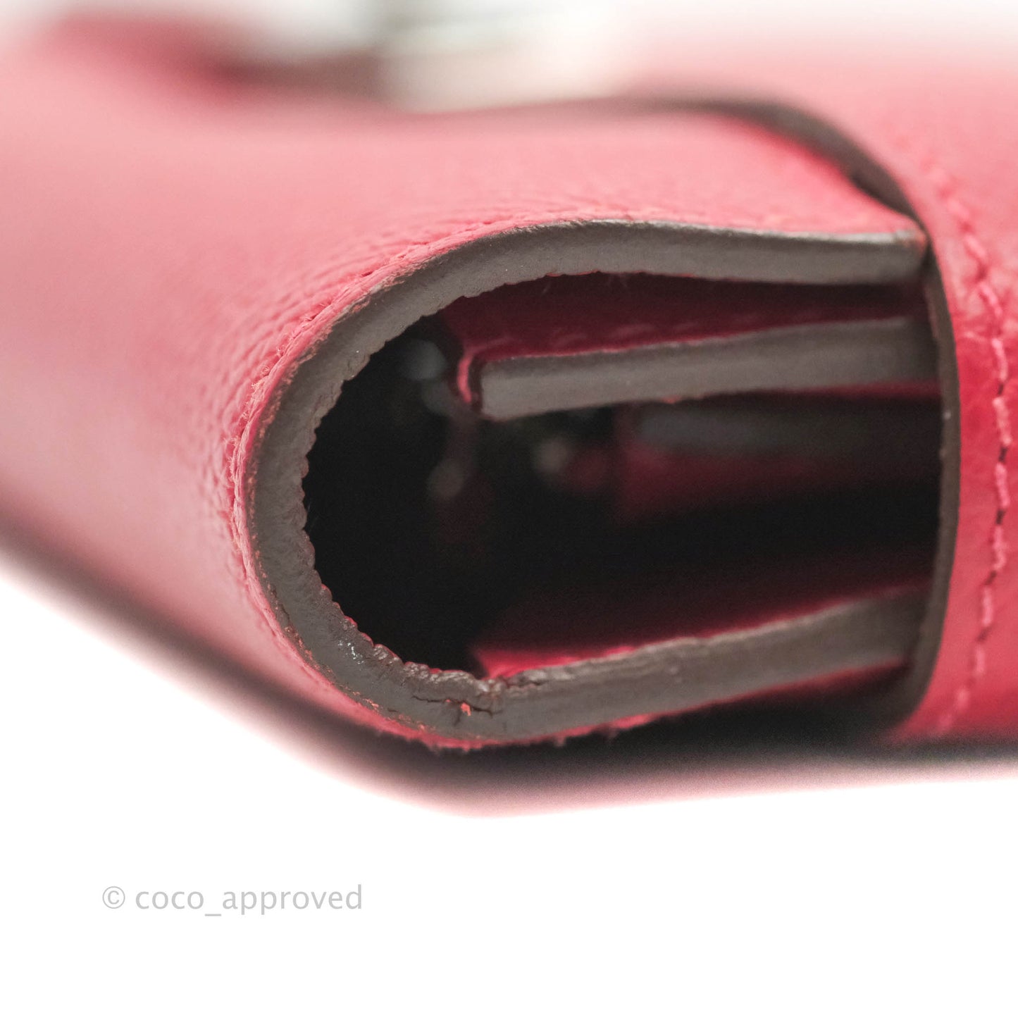 Hermès Kelly Wallet Red Epsom Palladium Hardware
