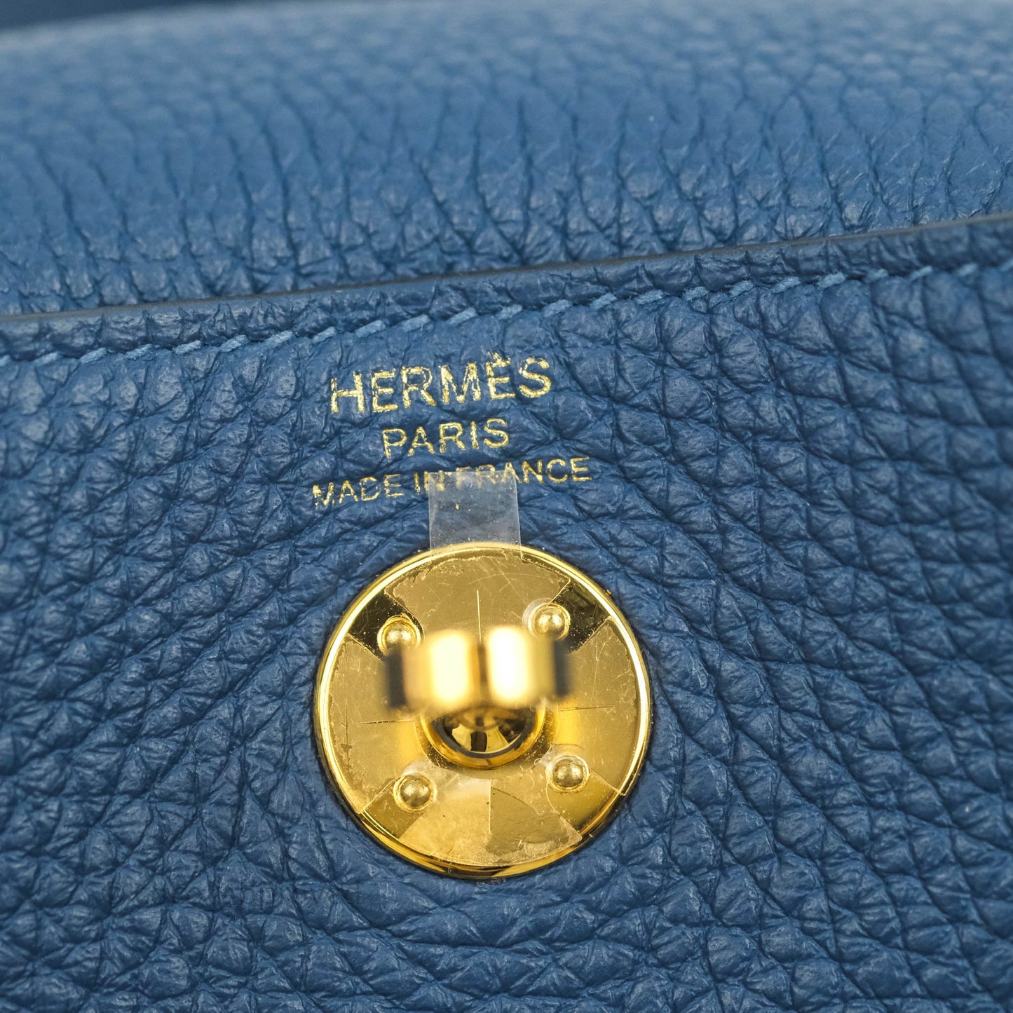 Hermès Mini Lindy 20 Deep Blue Clemence Gold Hardware