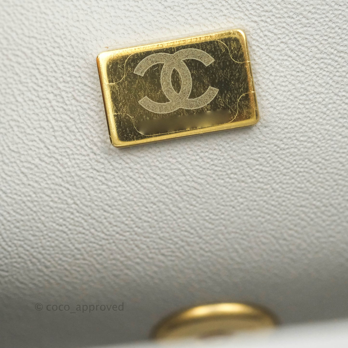 Chanel Top Handle Mini Rectangular Flap Bag Grey Lambskin Aged Gold Hardware
