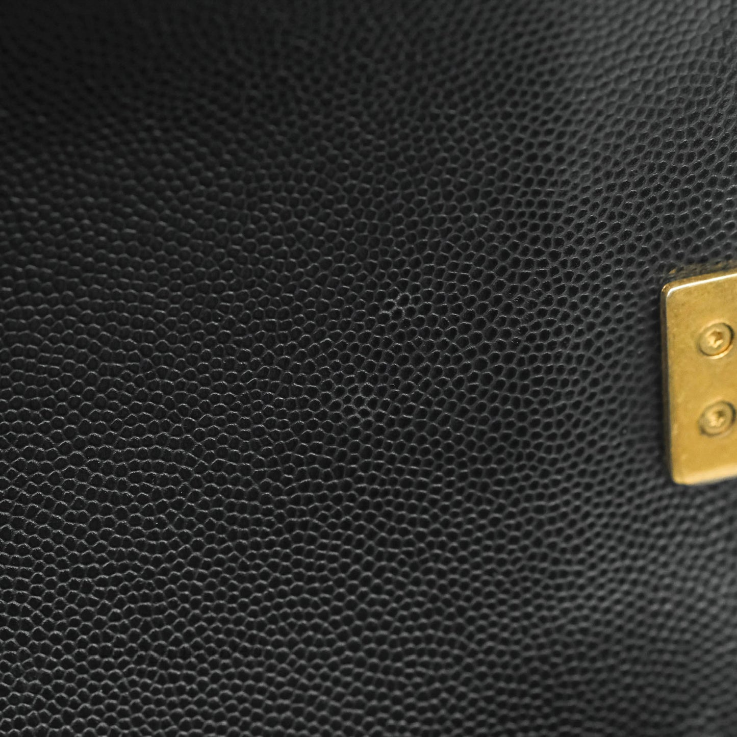 Chanel Medium Quilted Boy Black Caviar Aged Gold Hardware