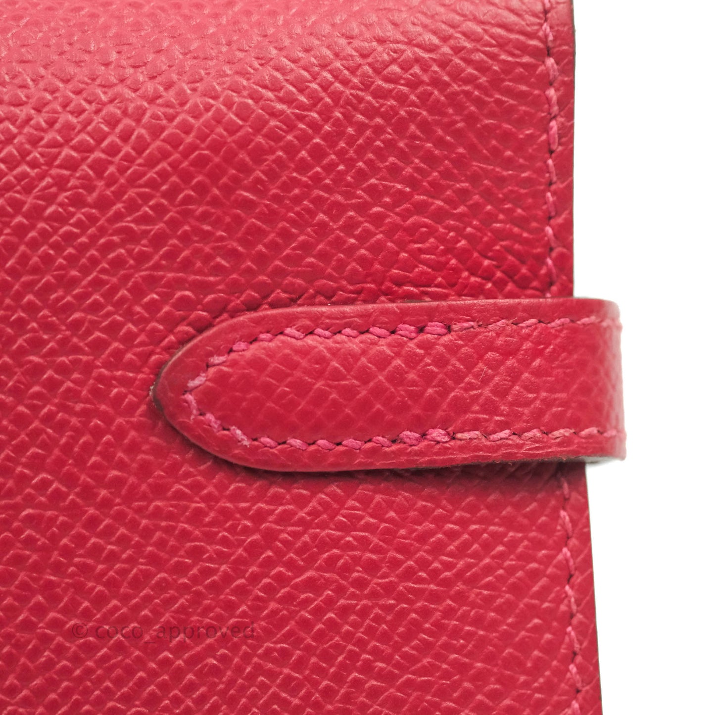 Hermès Kelly Wallet Red Epsom Palladium Hardware