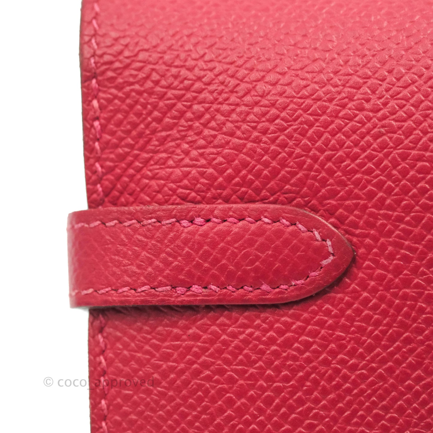 Hermès Kelly Wallet Red Epsom Palladium Hardware