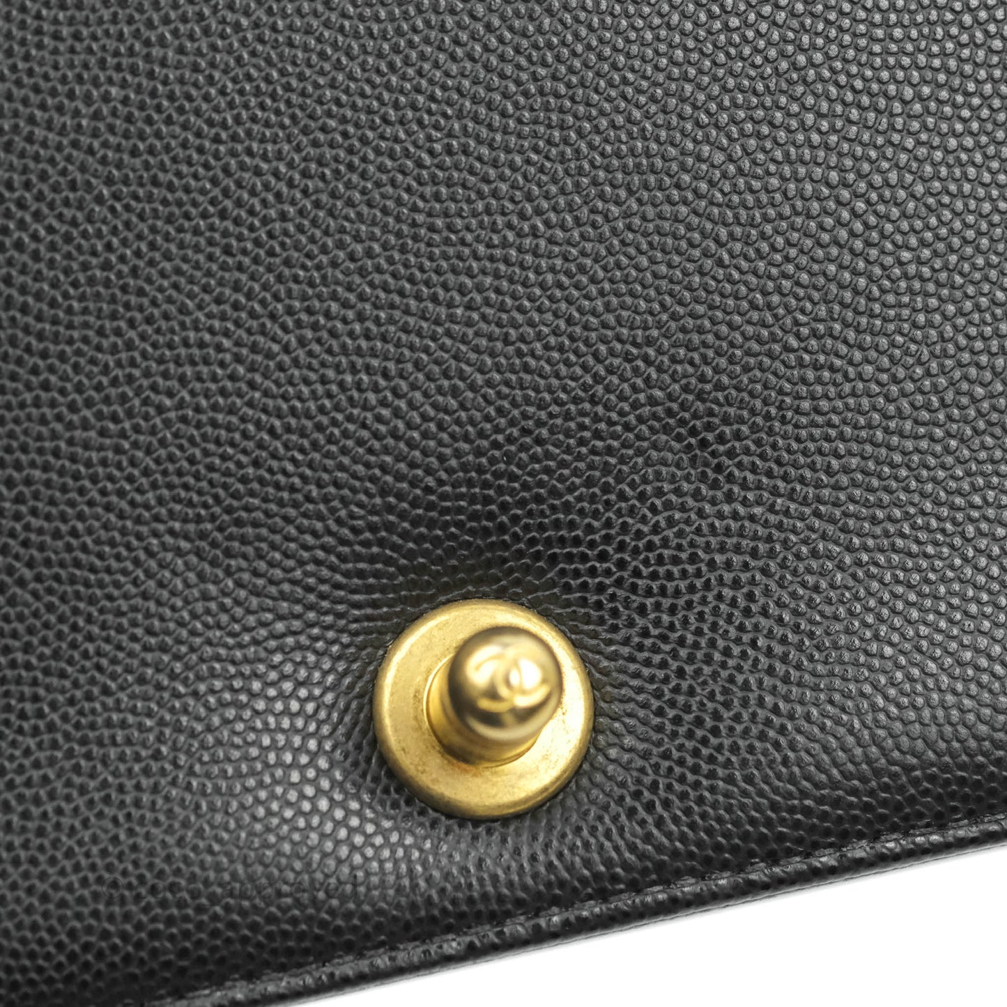 Chanel Medium Quilted Boy Black Caviar Aged Gold Hardware