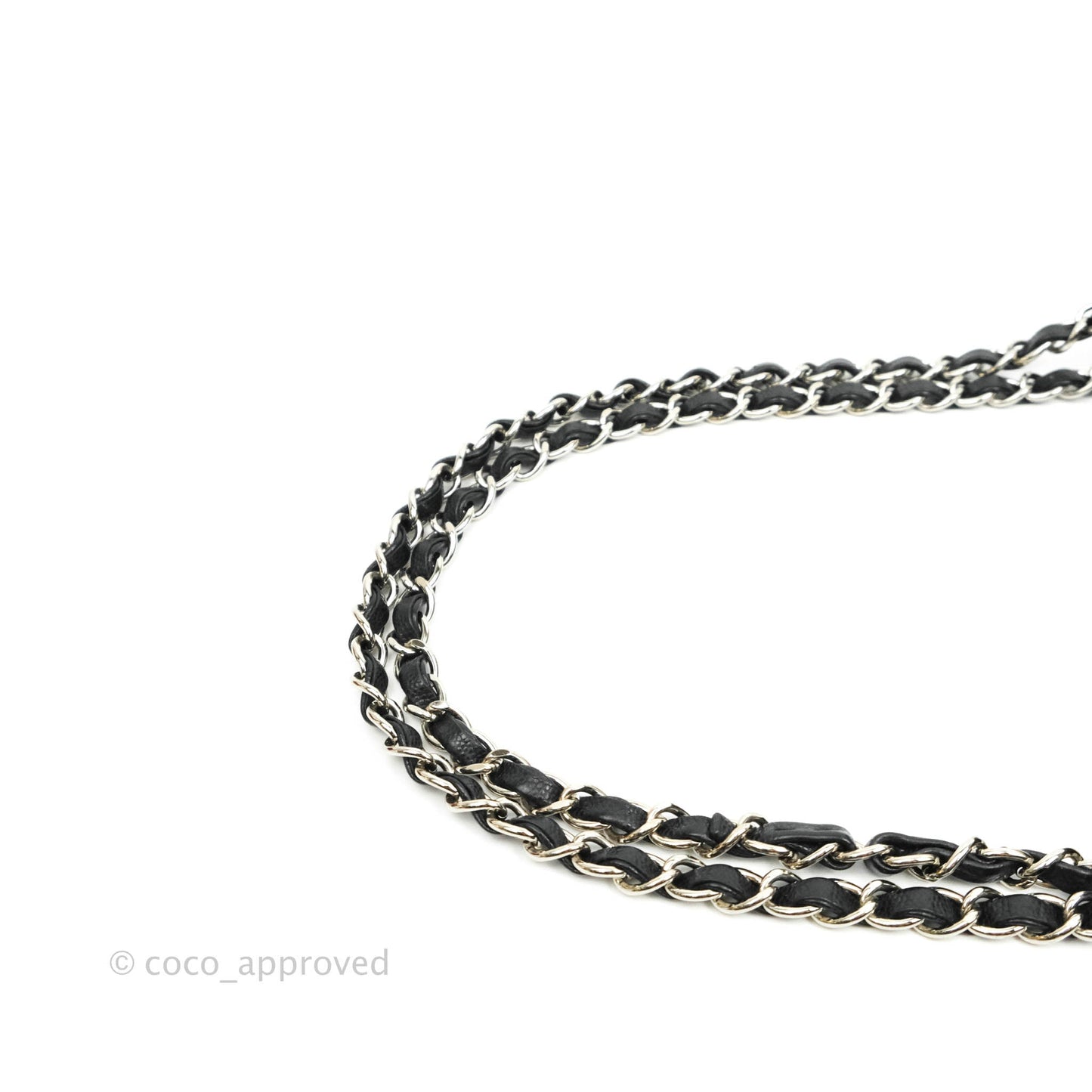Chanel Classic M/L Medium Chevron Double Flap Black Caviar Silver Hardware