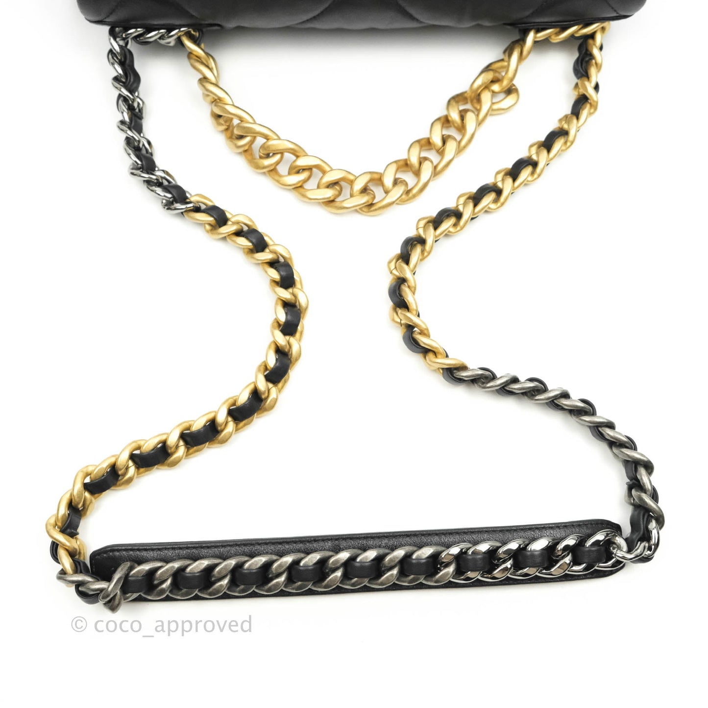 Chanel 19 Medium Black Goatskin Mixed Hardware