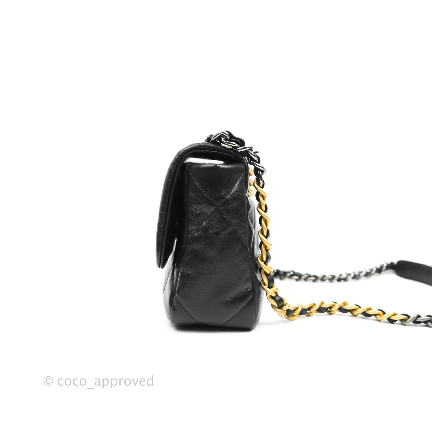 Chanel 19 Small Black Goatskin Mixed Hardware