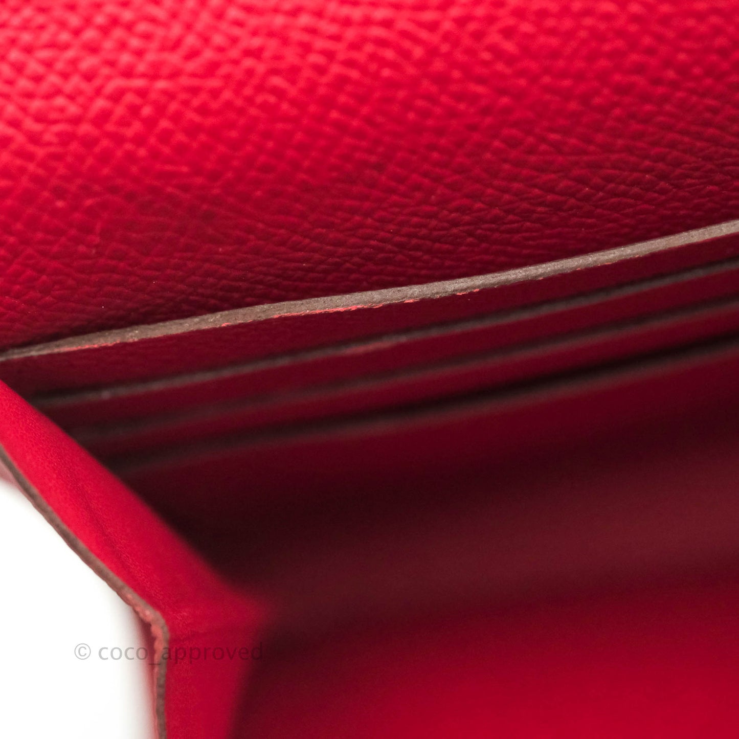 Hermès Kelly Wallet Red Epsom Palladium Hardware