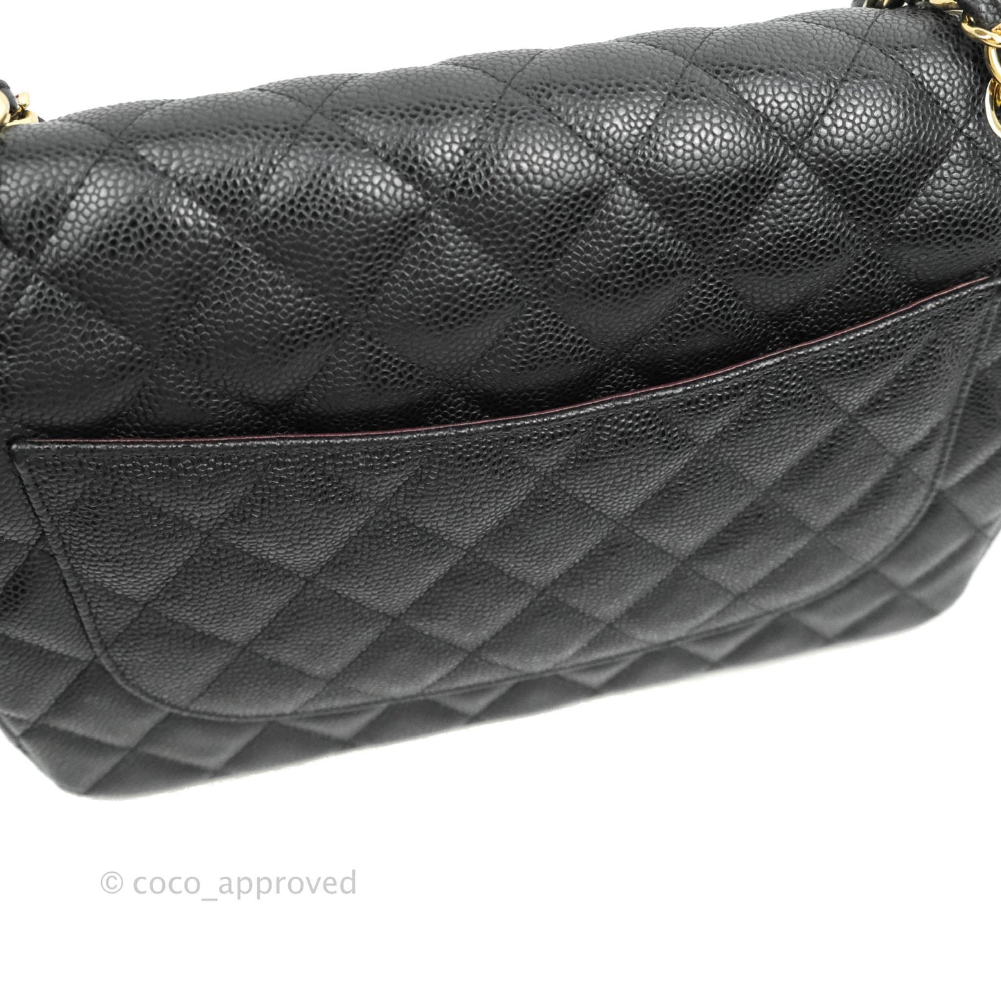 Chanel Jumbo Double Flap Black Caviar Gold Hardware⁣⁣
