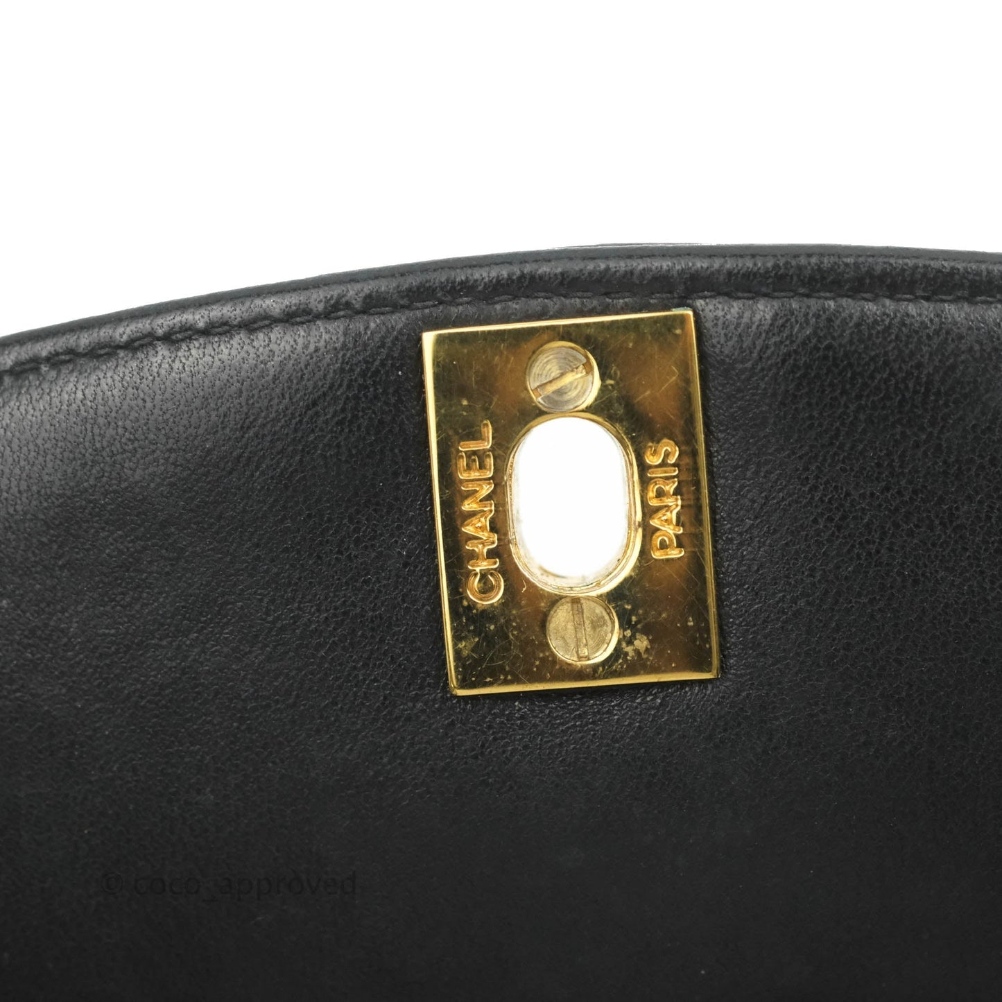 Chanel Vintage Small Classic Diana Flap Bag Black Lambskin 24K Gold Hardware