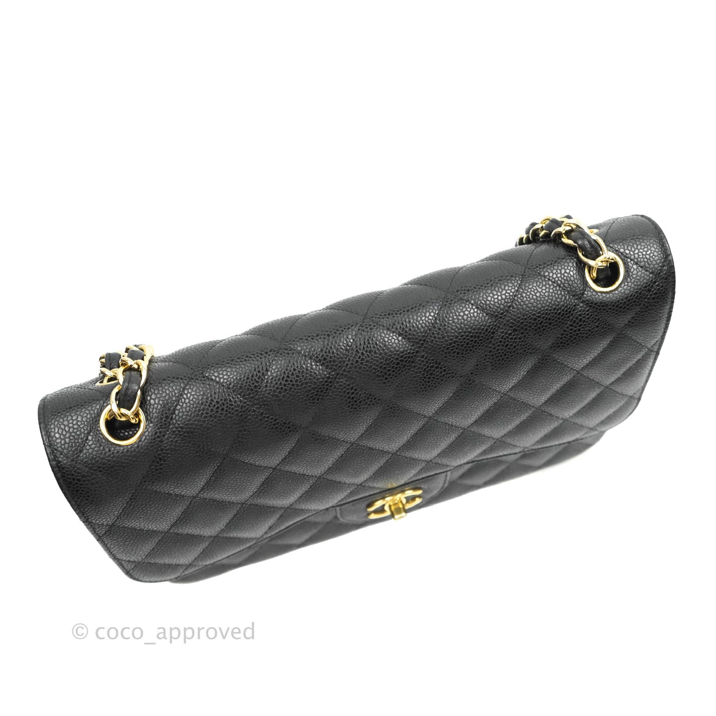 Chanel Jumbo Double Flap Black Caviar Gold Hardware⁣⁣