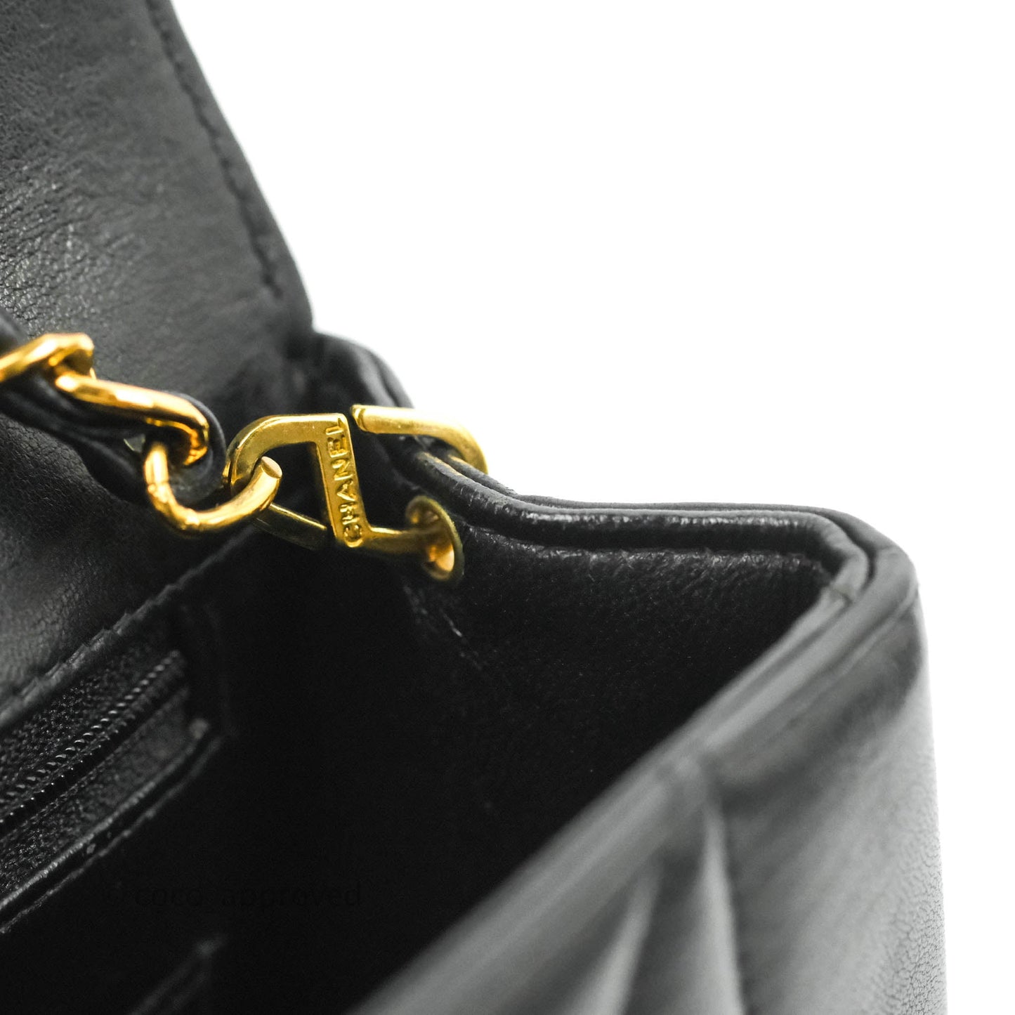 Chanel Vintage Small Quilted Classic Diana Flap Bag Black Lambskin 24K Gold Hardware