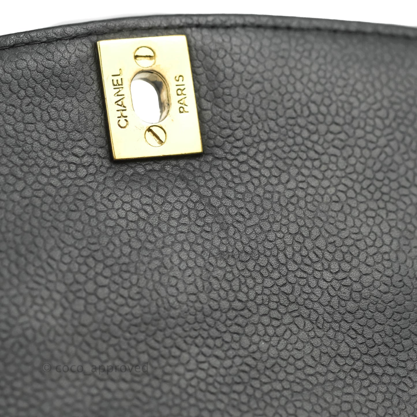 Chanel Vintage Medium Classic Diana Flap Bag Black Caviar 24K Gold Hardware