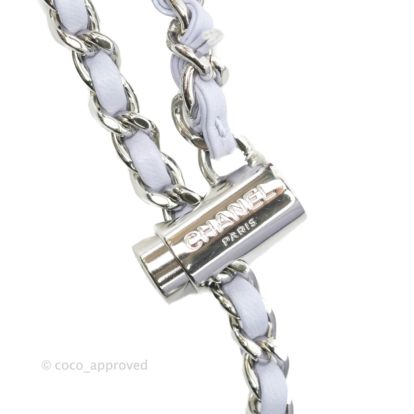 Chanel Quilted My Perfect Mini With Pearl Lilac Lambskin Silver Hardware