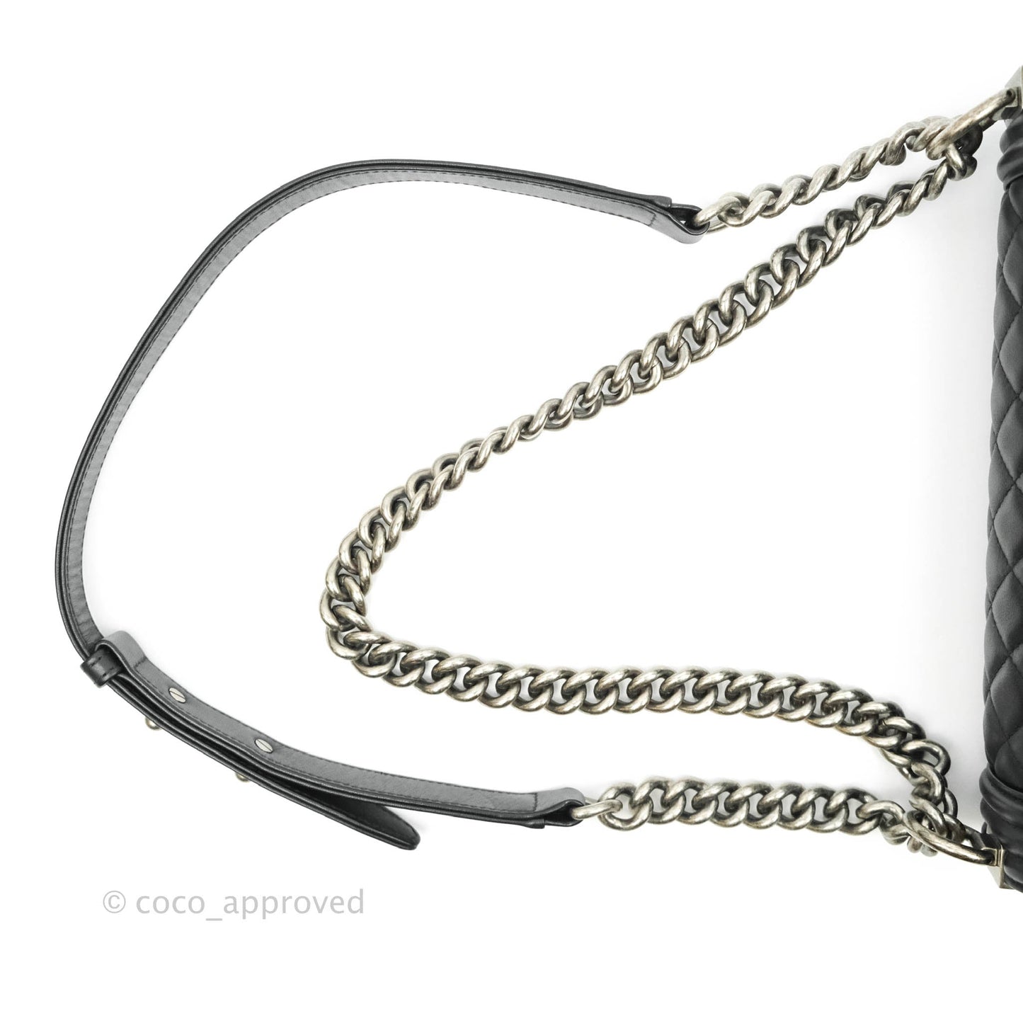Chanel Quilted Medium Black Calfskin Boy Flap Ruthenium Hardware