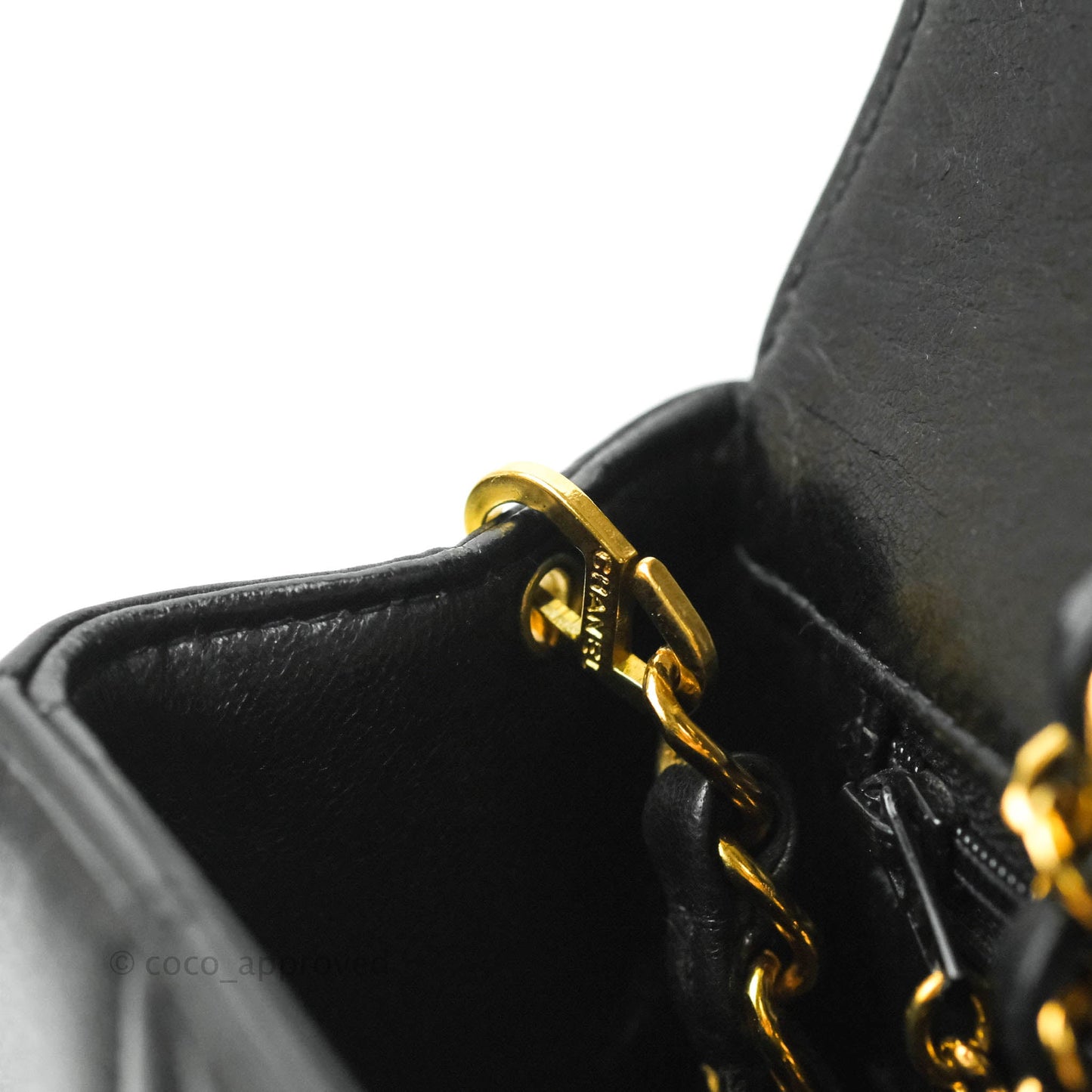 Chanel Vintage Small Quilted Classic Diana Flap Bag Black Lambskin 24K Gold Hardware